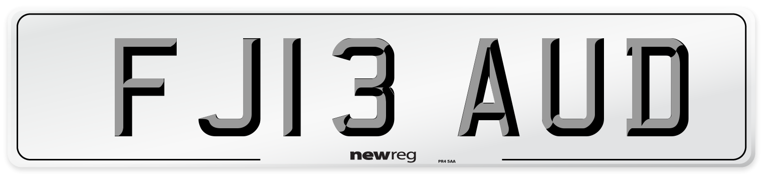 FJ13 AUD Number Plate from New Reg
